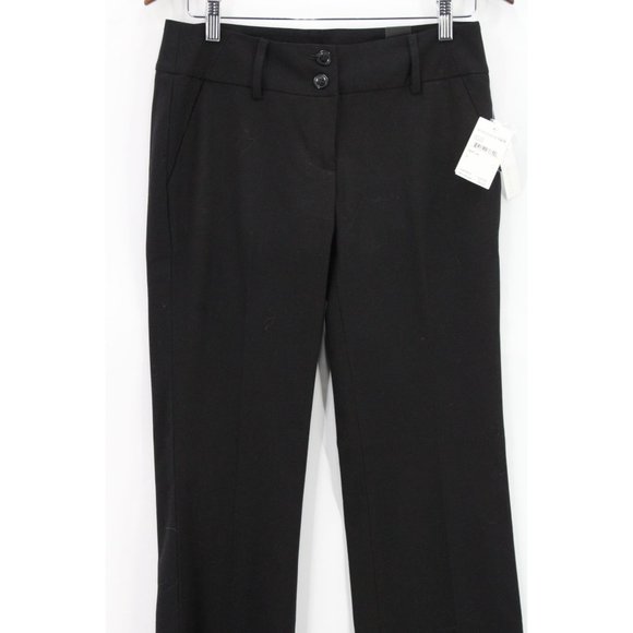 Amanda + Chelsea Pants Womens Black Straight Leg Contemporary Fit Size 4 NWT - Picture 2 of 10